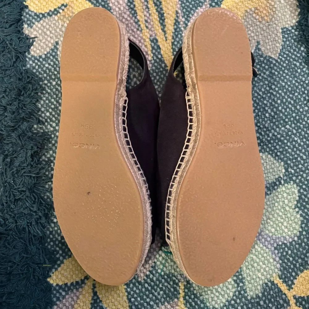 Vince Linton espadrille velvet/suede black 9.5